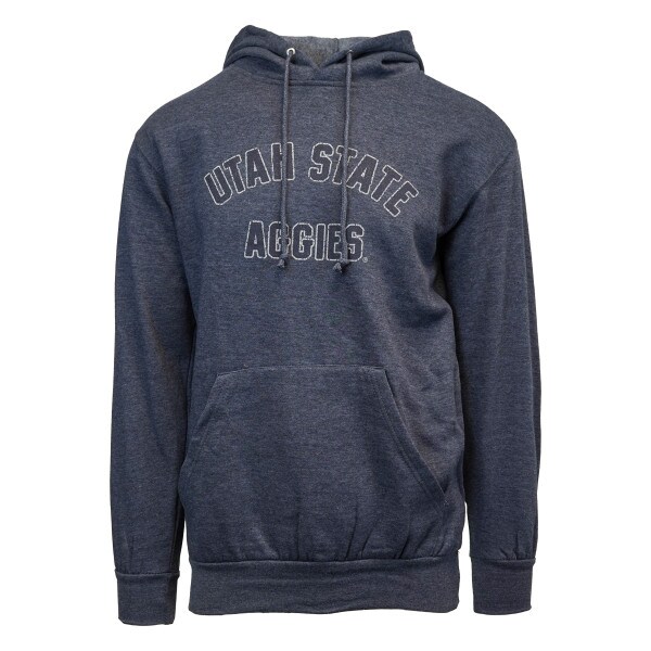 Utah State Aggies Distressed Text Hoodie Navy